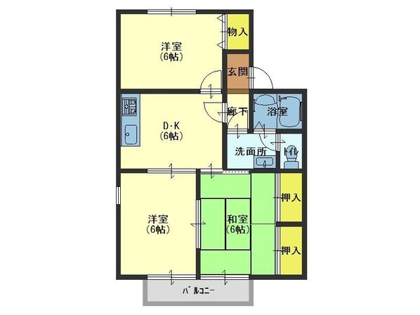 ハイム山陽の物件間取画像